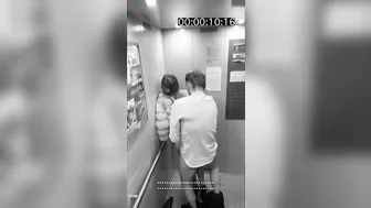 Камера лифта засняла секс парня с незнакомкой