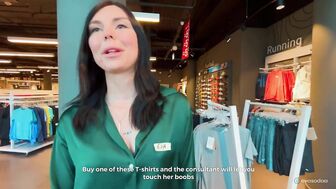 Милфа консультант, отвела меня в примерочную